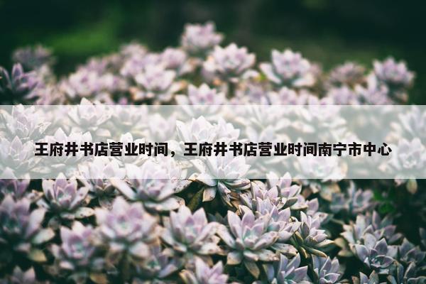 王府井书店营业时间，王府井书店营业时间南宁市中心
