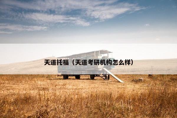 天道托福（天道考研机构怎么样）