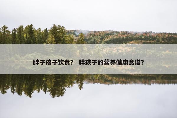 胖子孩子饮食？ 胖孩子的营养健康食谱？