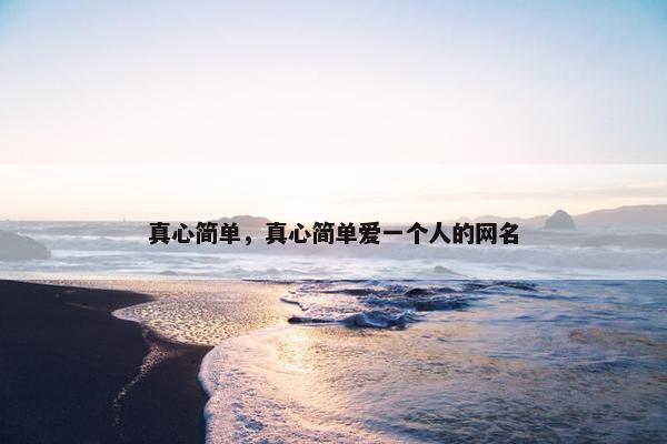 真心简单，真心简单爱一个人的网名