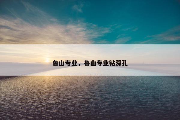 鲁山专业，鲁山专业钻深孔