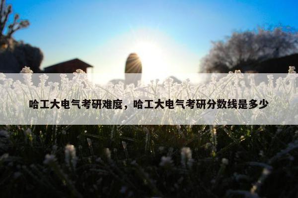 哈工大电气考研难度，哈工大电气考研分数线是多少