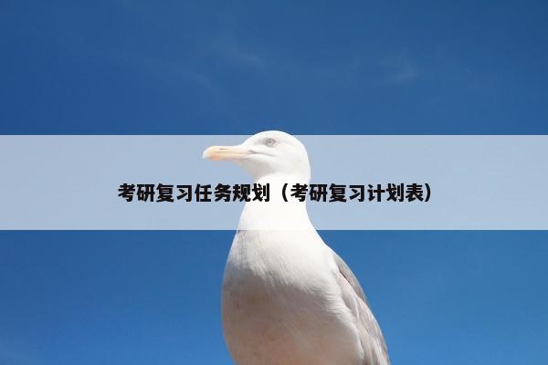 考研复习任务规划（考研复习计划表）