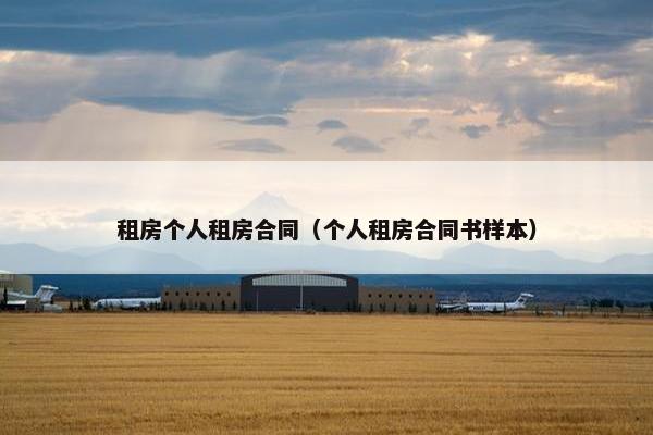 租房个人租房合同（个人租房合同书样本）