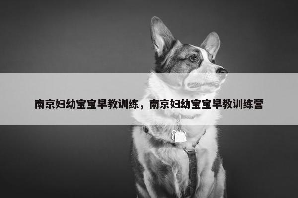 南京妇幼宝宝早教训练，南京妇幼宝宝早教训练营
