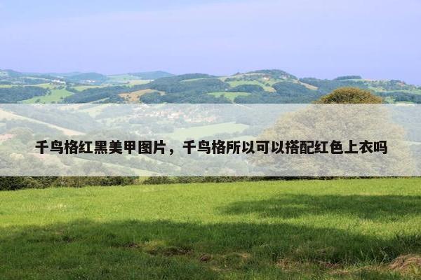 千鸟格红黑美甲图片，千鸟格所以可以搭配红色上衣吗