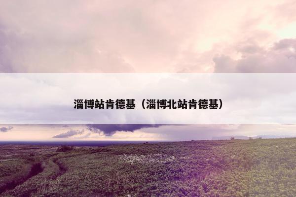 淄博站肯德基（淄博北站肯德基）