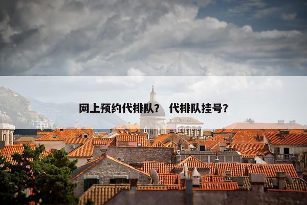 网上预约代排队？ 代排队挂号？