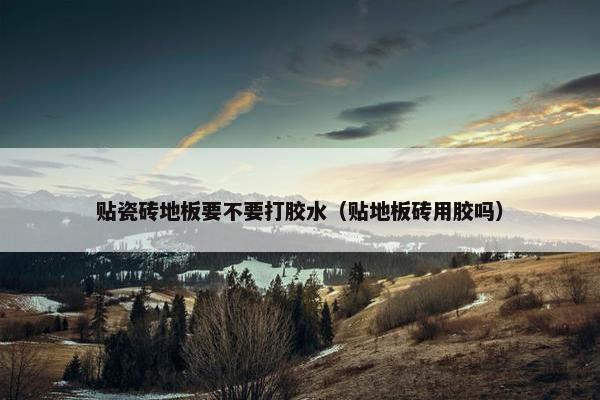 贴瓷砖地板要不要打胶水（贴地板砖用胶吗）
