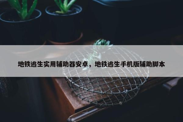 地铁逃生实用辅助器安卓，地铁逃生手机版辅助脚本