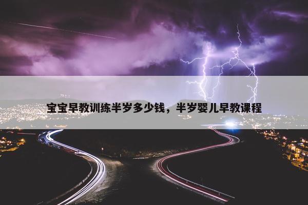 宝宝早教训练半岁多少钱，半岁婴儿早教课程