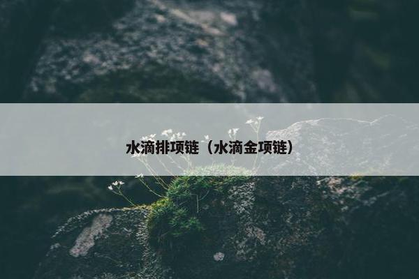 水滴排项链（水滴金项链）