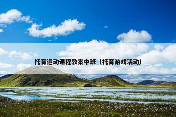 托育运动课程教案中班（托育游戏活动）