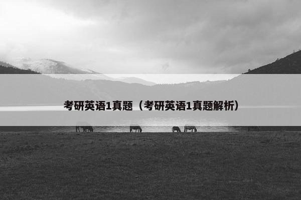 考研英语1真题（考研英语1真题解析）