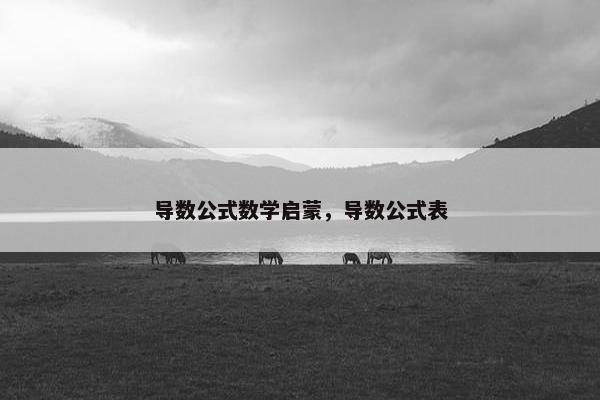 导数公式数学启蒙，导数公式表